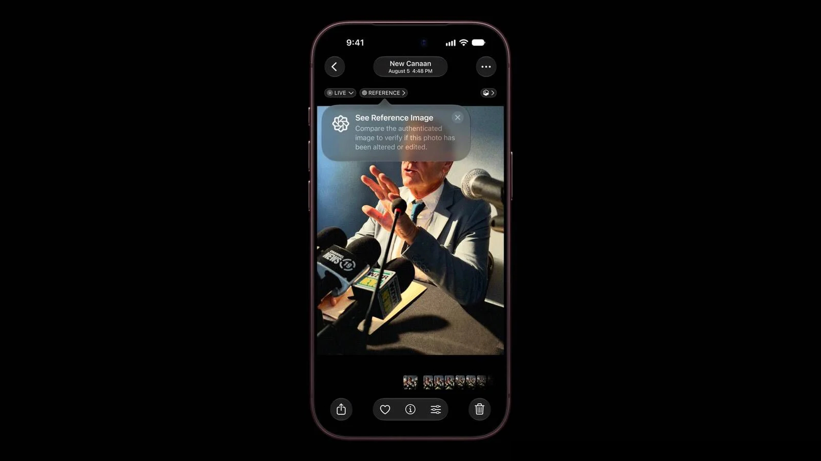 Apple, Referans Görüntünün Bir Fotoğrafın Gerçekliğini Nasıl Kanıtladığını Açıkladı